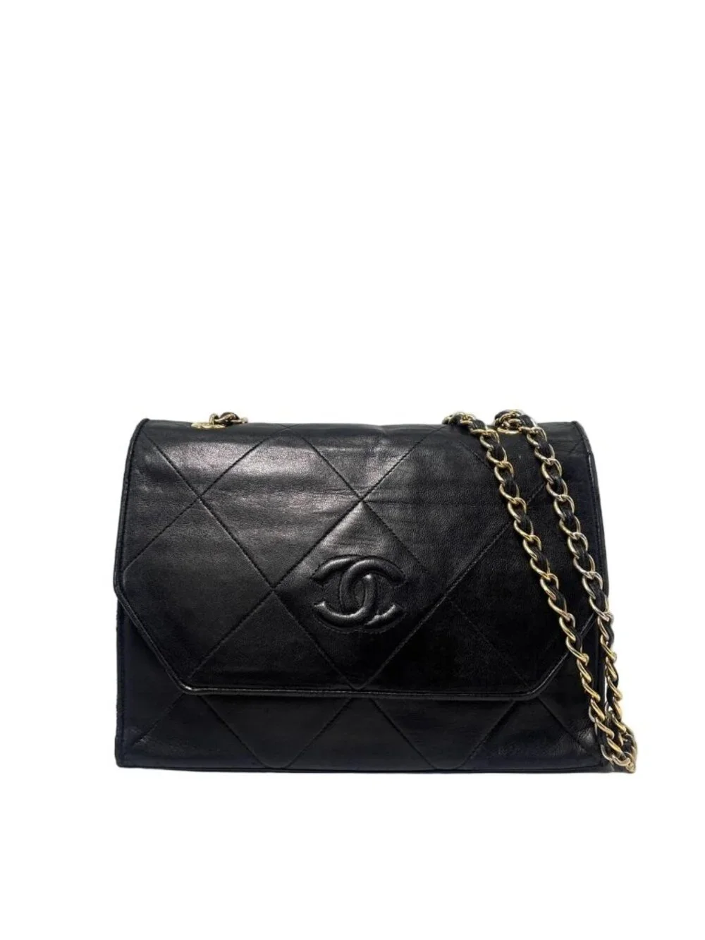 Chanel CC Logo Chain Shoulder Bag Black